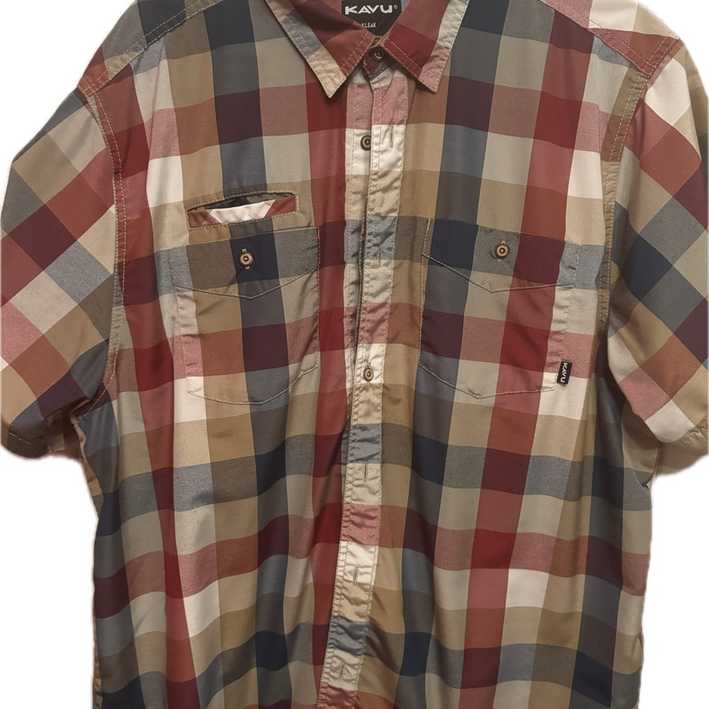 Kavu Men's Multicolor Plaid Button Down Shirt